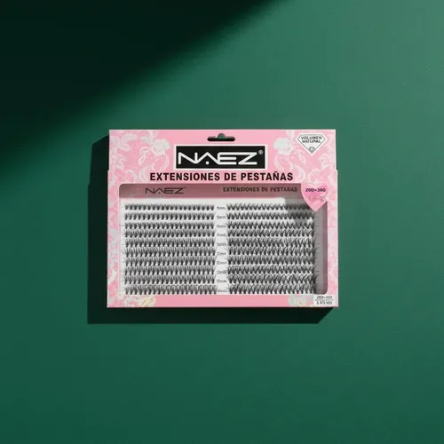 Kit Extensiones De Pestañas Diy Cluster Naez 2 Estilos Negro Bc2679 20d +30d 0.07d Largos Mix