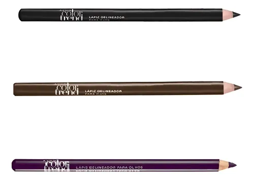 Delineador Ojos Negro Marron Violeta Setx3 Avon Color Trend
