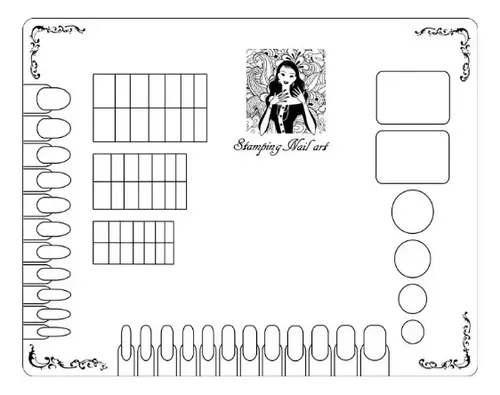 Plantilla De Silicona Practica Nail Art Stickers Para Uñas