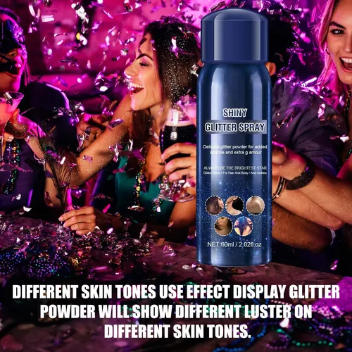2 Maquillaje De Escenario Cabello Cuerpo Brillo Spray Brillo