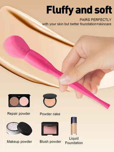 Set De 10 Brochas De Maquillaje Para Rostro Y Ojos Rose Pink