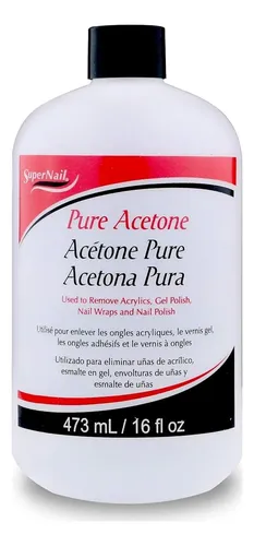 Removedor De Uñas Acetona Pura 16 Oz  Profesional