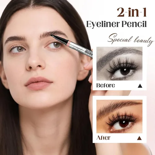 Lápiz Y Gel Para Cejas 2 En 1, Resistente Al Agua, 4 Piezas