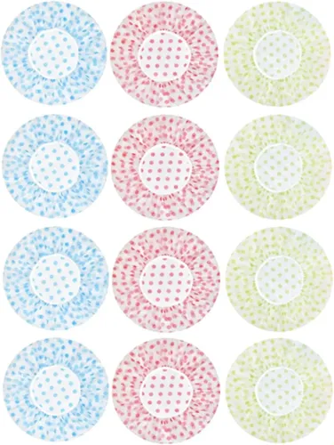 12 Piezas Gorra De Baño Mujer, Gorra De Baño Para La Ducha