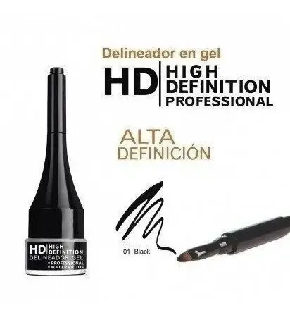 Idi Delineador De Ojos Gel Hd Profesional Color Negro