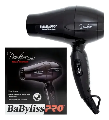 Secador de pelo BaBylissPRONano Titanium Bambino 5510 BABNT5510 negro