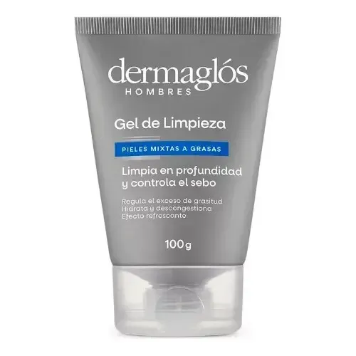 Dermaglos Hombre Gel Facial De Limpieza Controla Sebo 100g