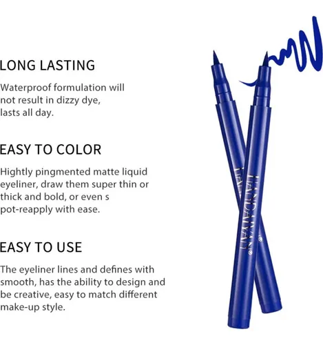 Delineador Líquido Impermeable A-dark Blue Onarisae