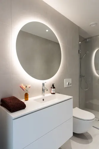 Espejo 90cm Circular Luz Led Baño Retroiluminado