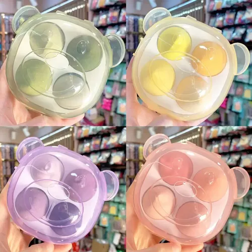 Kit X4uni Esponja Maquillaje Tipo Blender Envase Taper Osito