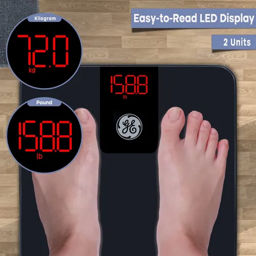 Báscula Ge Digital Fit Prime Bluetooth Negra De 400 Libras D