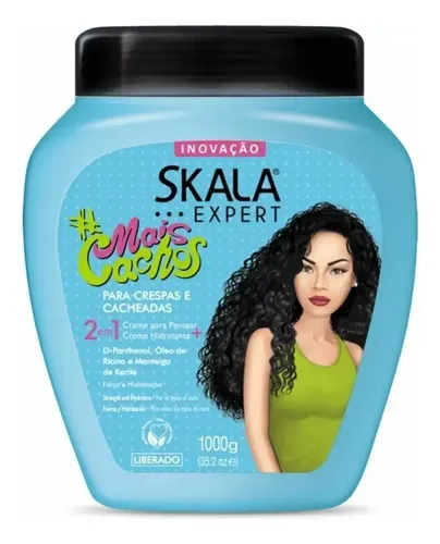 Skala Mais Cachos 1kg Hidratación Crema Rulos Apta Curly
