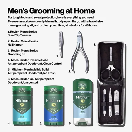 Kit De Aseo Revlon Para Hombre, Cortaúñas, Tijeras Y Pinzas