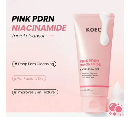 Limpiador Facial Hidratante Pdrn Rosa Niacinamida Kbeauty Todo Tipo De Piel Día/noche