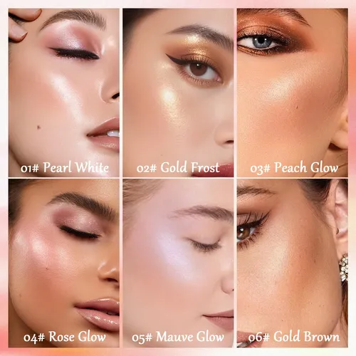 Face Cream Highlighter Stick, Shimmer Glow Face & Body
