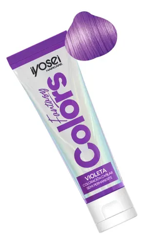 3 Tintura Fantasia Semi Permanente Violeta 60g Iyosei
