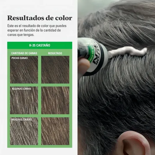 Shampoo con Tinte Just for Men Fórmula Original Larga Duración Castaño H35 66ml