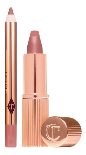 Charlotte Tilbury – Mini Pillow Talk Lipstick & Liner Set Acabado Mate Color Rosa