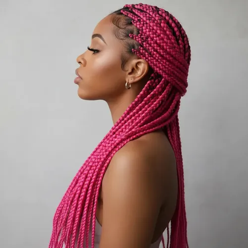 Kanekalon Extension Pelo Termico Trenza Africana 60cm Lfme Fucsia Fluo A14