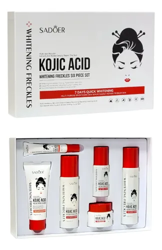 Kit Skincare Sadoer Ácido Kójico Blanqueador X6 Productos