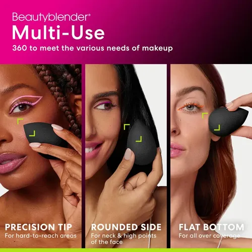 Set Esponja Maquillaje Negra Con Limpiador Carbón Vegano