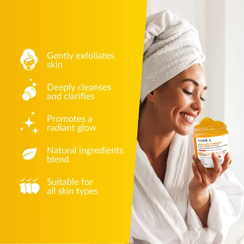 Exfoliante Facial Y Corporal Nasola Con Ácido Kójico Y Cúrcu