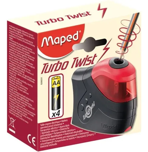 Sacapuntas Eléctrico Maped Turbo Twist Negro Con Depósito