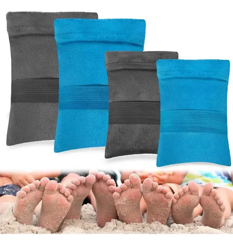 Bolsa Portátil Para Cepillos De Arena, Terciopelo Coral, 4 U