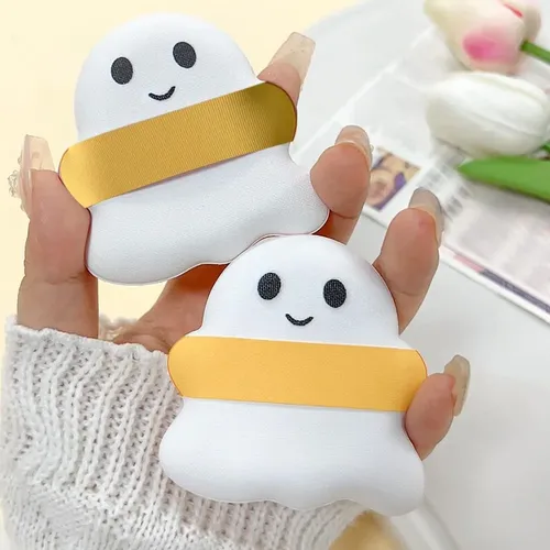 Juego De 6 Borlas De Maquillaje Con Forma De Fantasma.