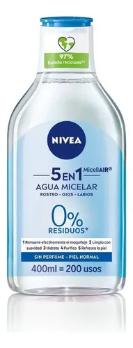 Agua Micelar Nivea Piel Normal Complejo Aminoácido 400 Ml