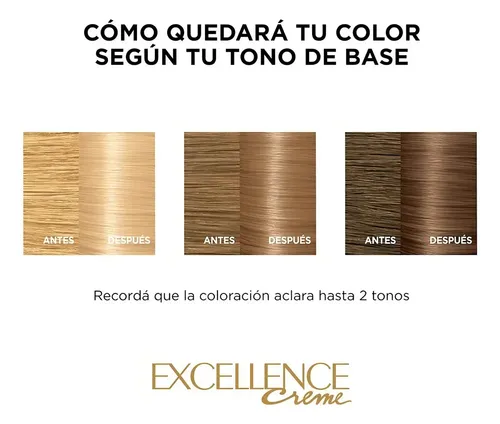 Kit Tintura Permanente L’ Oréal Paris Excellence Creme 8 Rubio Claro