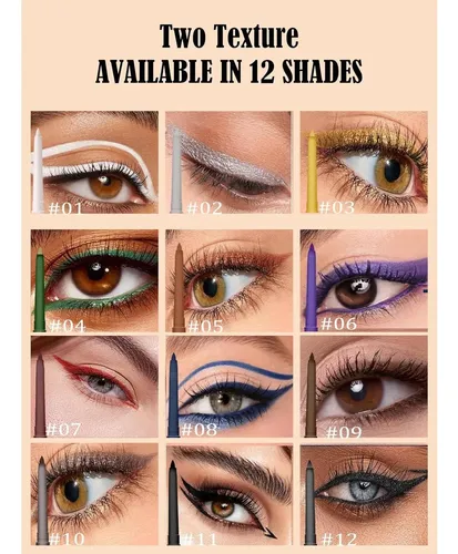 Lápiz Delineador De Ojos Glitter Gel Lysdefeu Púrpura 0.2g