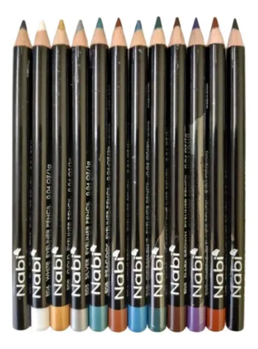 Set De 12 Delineadores Nabi En Múltiples Colores Mixto Cremoso De Alta Pigmentación