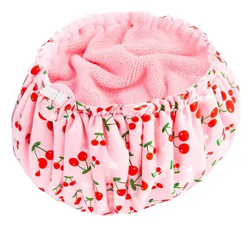 Gorro De Ducha Impermeable Para Mujer: Ajustable, Poliéster,