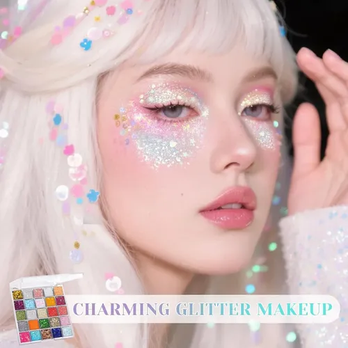 Gel Brill Para Cara Y Cabello 25 Colores Dageda