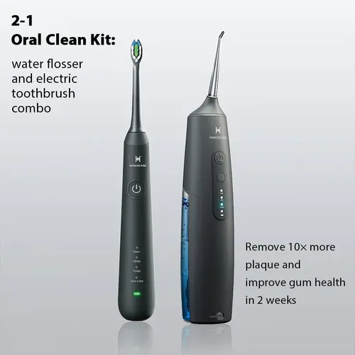 Kit Oral Limpiador Hilo Dental Y Cepillo Negro Negro