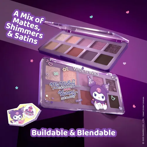 Paleta De Ojos Y Rostro Wet N Wild My Melody Kuromi 10 Tonos
