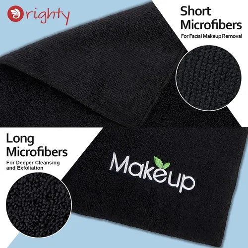 Toallas Desmaquillantes Ortifty Microfibra 12u 13×13 Negro