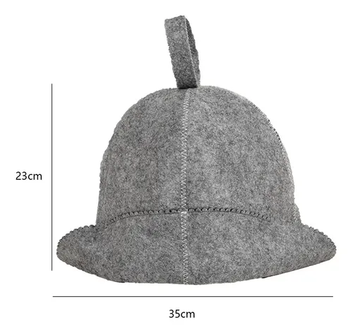 Gorro De Fieltro Para Sauna Protección Cabeza Gris Tradicion
