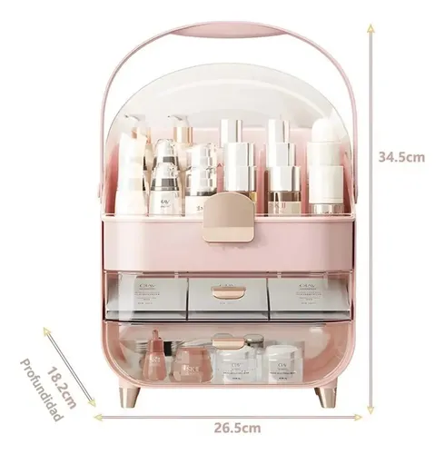 Organizador De Maquillaje Cosméticos Con Tapa Y Cajón Grande