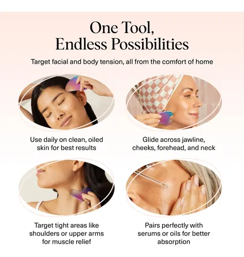 Gua Sha Kitsch Acero Inoxidable Iridiscente Facial