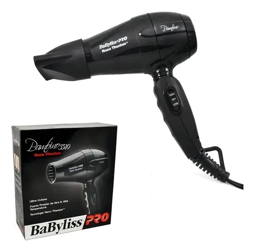 Secador de pelo BaBylissPRONano Titanium Bambino 5510 BABNT5510 negro