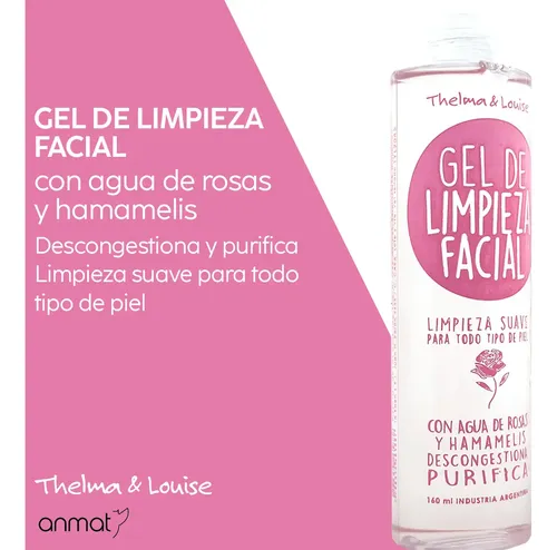Gel De Limpieza Facial Con Agua De Rosas Thelma Y Louise