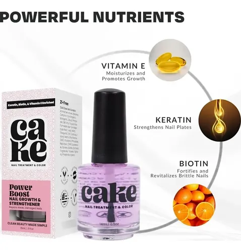 Cake Power Boost Endurecedor De Uñas Clear 1.5 Oz