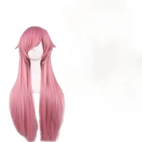 Peluca Future Diary Con Flequillo Lateral Rosa Ahumado ..