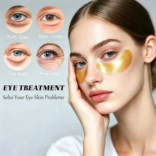 Charm Kiss Ojos 24k Oro Parche 60 Pzas Colágeno Ácido