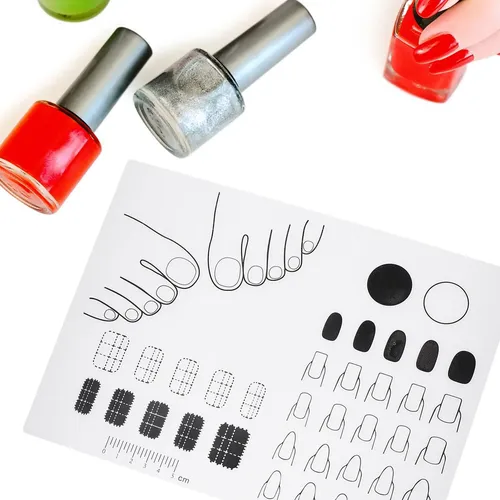 Alfombrilla Acrílica De Silicona Para Entrenamiento De Uñas,