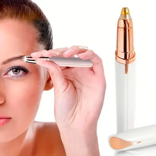 Set Perfilador Cejas Luz Led + Depiladora Eléctrica Portátil