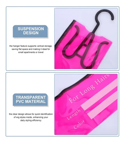3 Bolsas Para Extensiones De Cabello Rosy Con Gancho