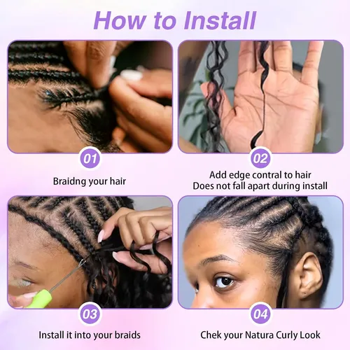 Extensiones Crochet Cabello Humano Rizado 20 Negro Natural